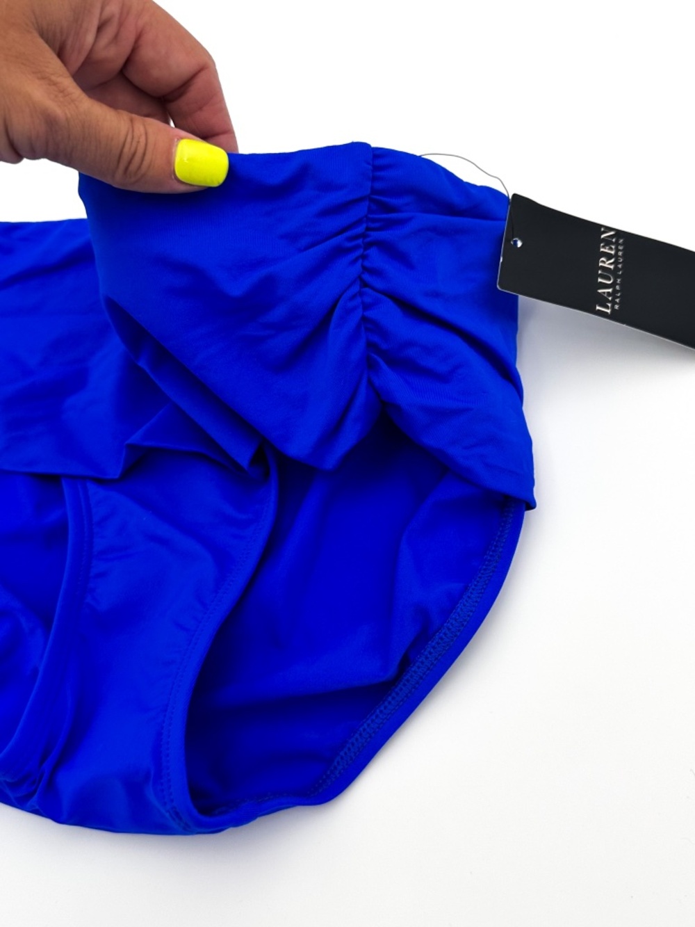 NEW Lauren Ralph Lauren Royal Blue Swim Swimsuit Bikini Bottom Women's Size 10 - Picture 6 of 7